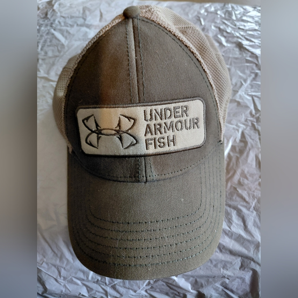 Under Armour Green and Tan Mesh Cap